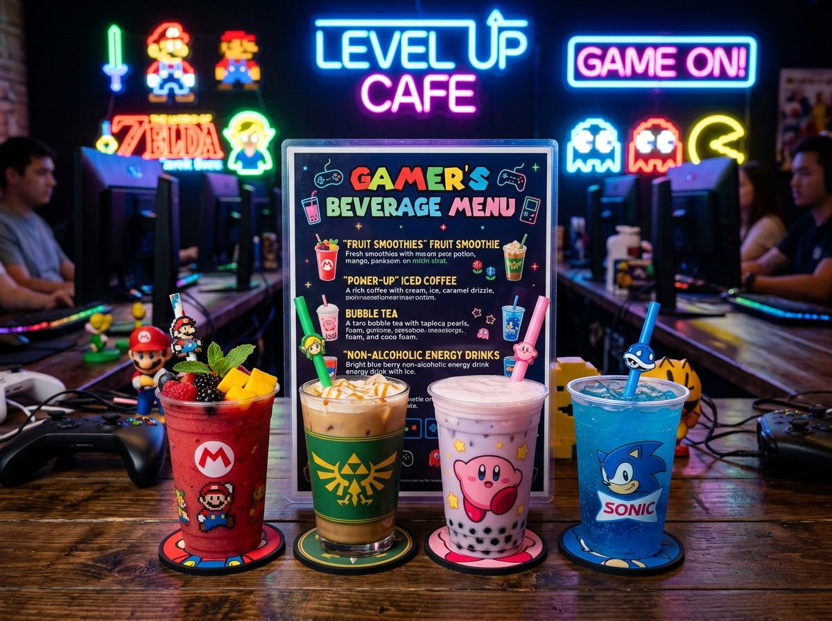 Bebidas temáticas gamer sin alcohol en OyunZone