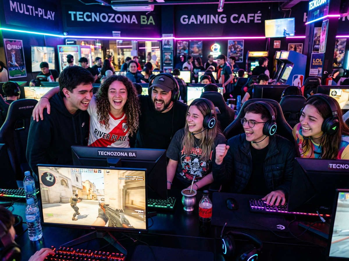 Amigos jugando juntos en OyunZone Buenos Aires